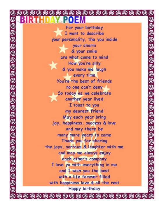 Birthday Poem